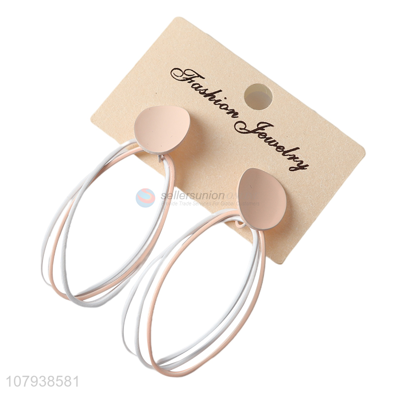 Popular products lady ellipse simple earrings jewelry wholesale