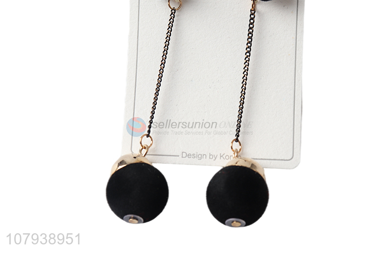 Good price women jewelry stud earrings with round pendant