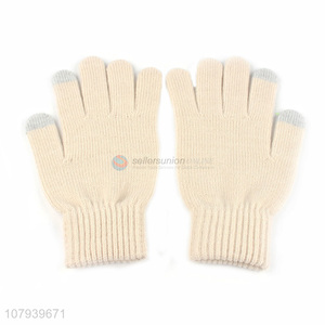 Custom Ladies Knitted Warm Gloves Popular Winter Touch-Screen Gloves