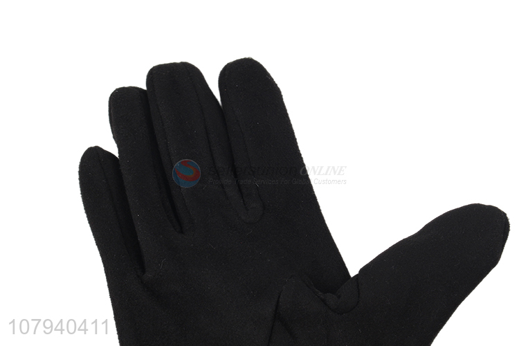 Online wholesale men winter thickened thermal windproof teddy fleece gloves