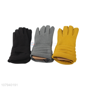 Factory price ladies winter gloves crumpled colorful outdoor thermal gloves