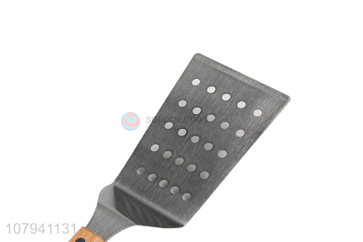 Wholesale steak spatula baking tool pancake spatula with wooden handle