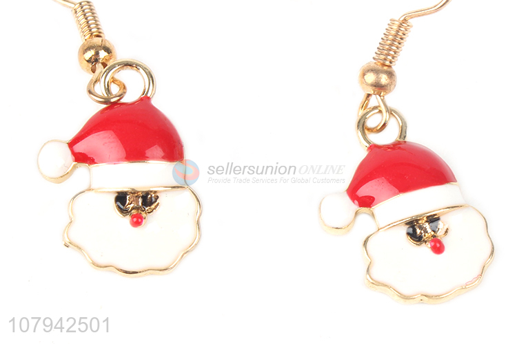 New Arrival Santa Claus Shape Pendant Earring Fashion Jewelry