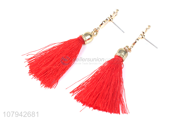 Best Quality Christmas Deer Tassel Stud Earring Ladies Ear Stud