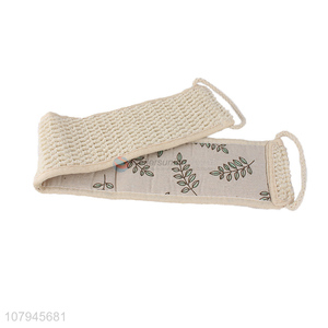 Online wholesale leaf printing body back scrubber bath shower loofah strap