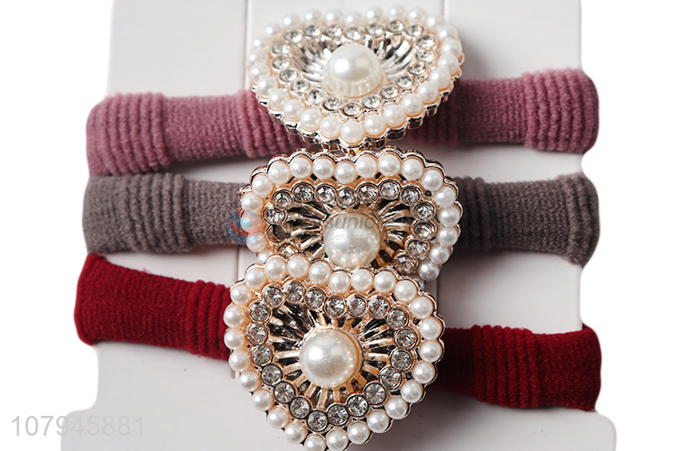 Yiwu wholesale multi-color tie hair rubber band ladies hair ring