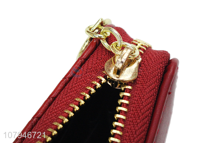 Best price simple design portable long zipper wallet for women