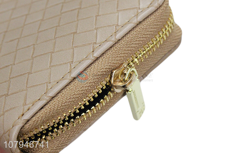 Top selling durable portable women long zipper wallet wholesale