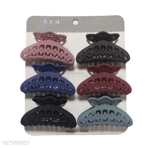 New design multicolor plastic hair accessories hair claws clips