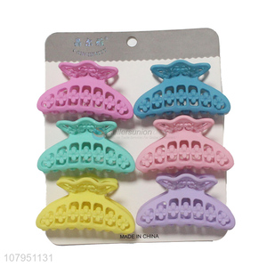 Fashion style plastic multicolor women hair claw clips for daily use