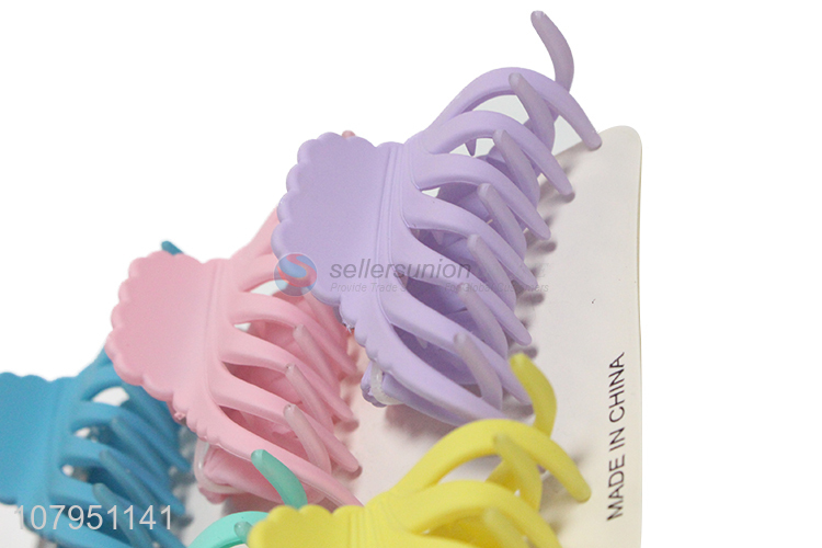 Factory wholesale 6pieces plastic non-slip hair claw clips for girls