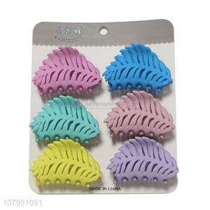 Best quality 6pieces plastic multicolor hair claws clips for sale