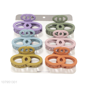 Factory direct sale 6pieces plastic women hair claw clips for daily use