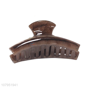 Good quality plastic brown durable daily use women hair claw clips