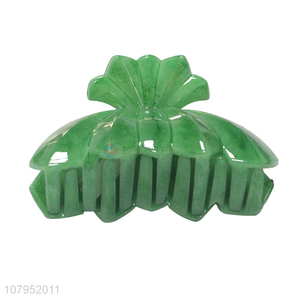 China factory plastic green non-slip women hair accessories hair claw clips