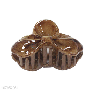 Hot products plastic hollow brown women hair accessories hair claw clips