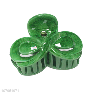 Most popular plastic green fashion women hair claw clips for decoration