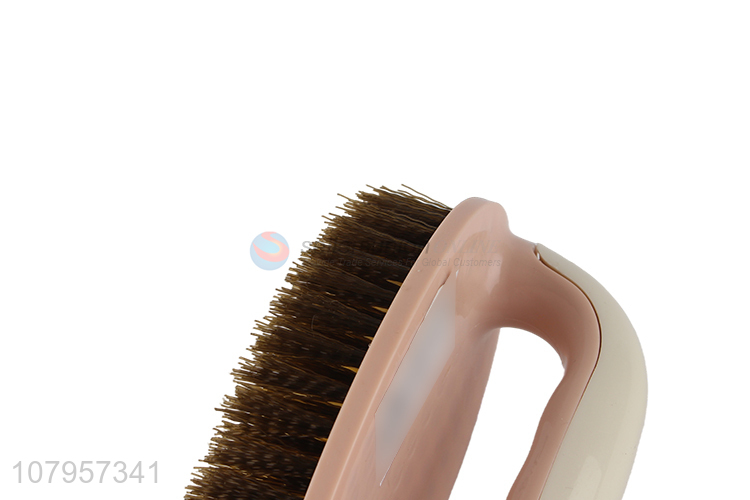 Factory wholesale pink plastic laundry brush soft bristle brush