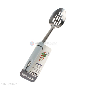 Best Selling Plastic Handle Stainless Steel Slotted Basting Spoon