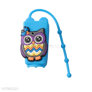 Recent product 3d cartoon silicone holder hand gel bottle for students