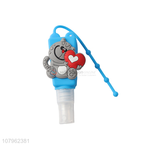 New arrival lovely hanging cartoon silicone holder hand sanitizer bottle