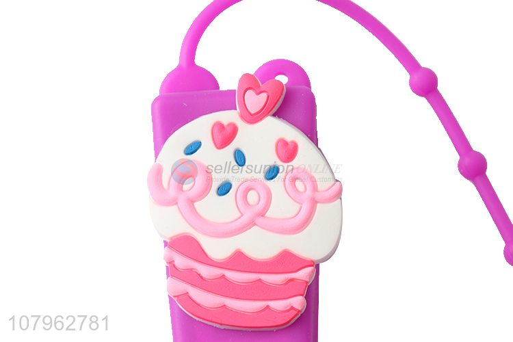 Wholesale blueberry fragrance silicone holder hand sanitizer for children