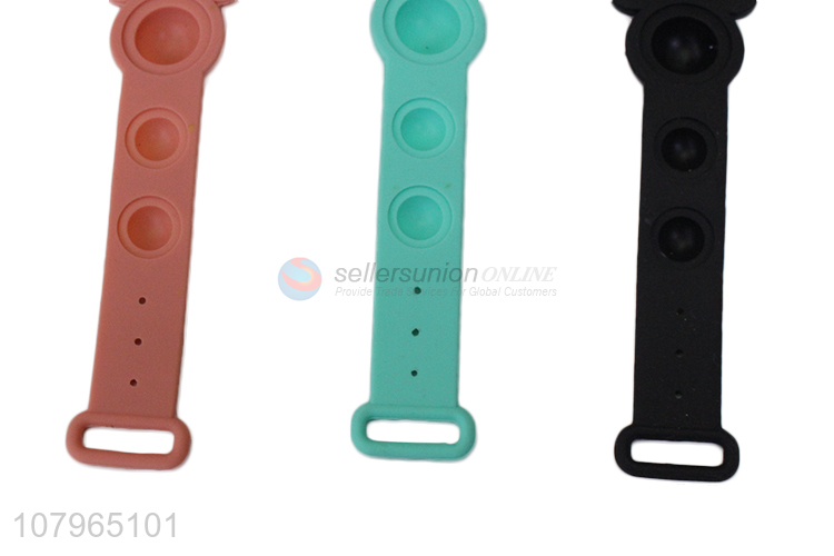 Good quality silicone push pop bubble wristband stress release toy