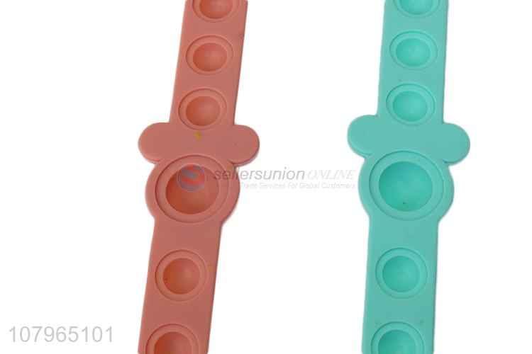 Good quality silicone push pop bubble wristband stress release toy