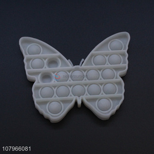 Best quality butterfly shape silicone push bubble fidget toys for kids