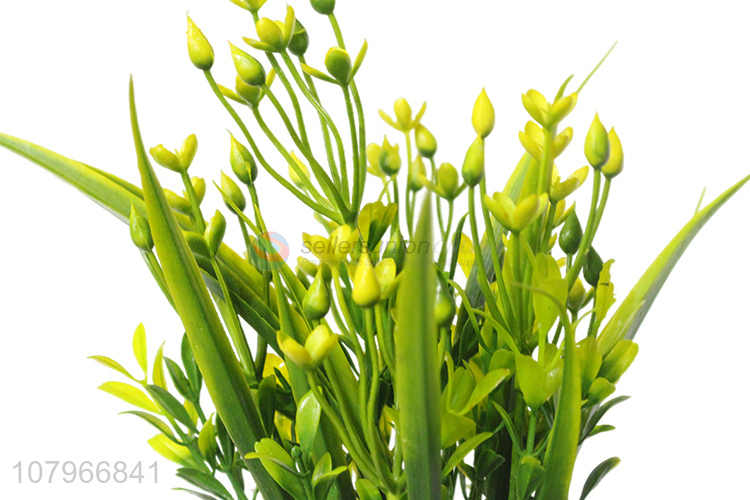 Wholesale green simulation magnolia grass decorative flower arranging accessories