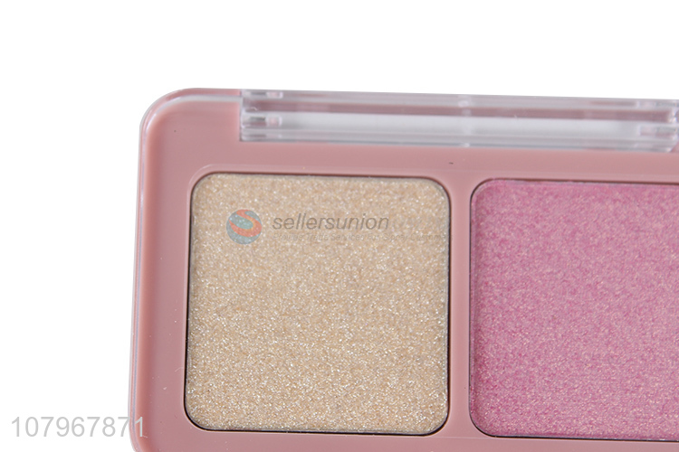 Most popular custom women cosmetic 2color highlight blush palette for sale