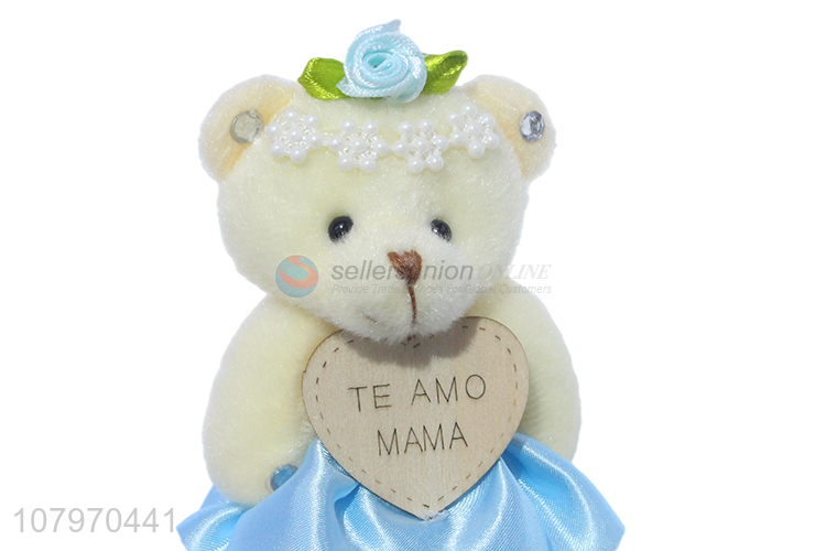 Best selling cute stuffed bear jewelry box jewelry case ring holder