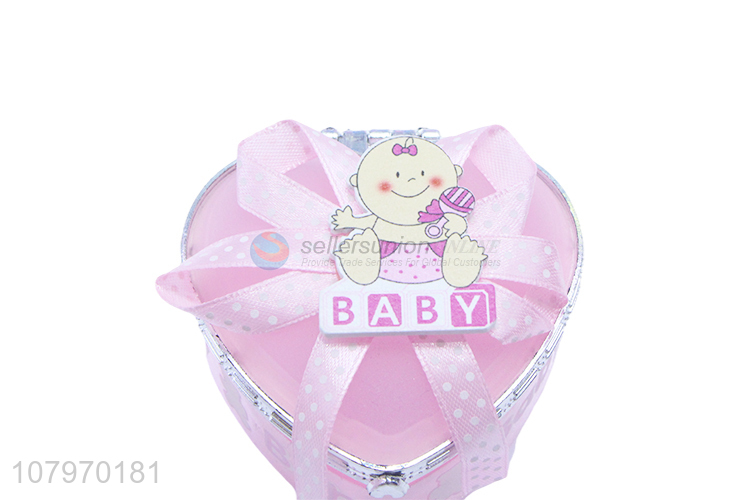 Good quality heart shape cartoon baby jewelry box storage cases