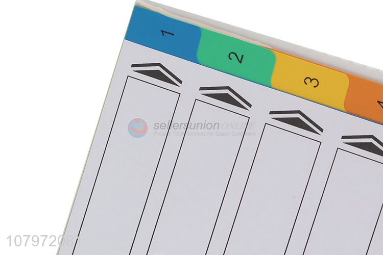 New products durable color paper index dividers file dividers for sale
