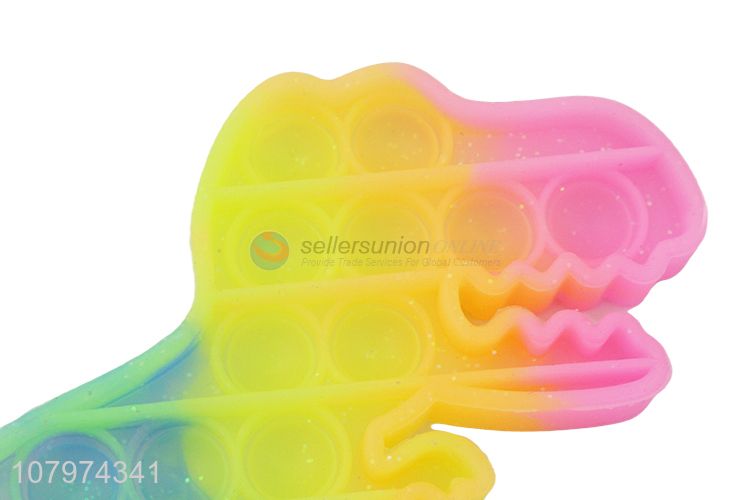 Newest Dinosaur Shape Silicone Fidget Push Bubble Anti-Stress Toy