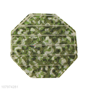 Custom Camouflage Octagonal Push Pop Bubble Decompression Toy