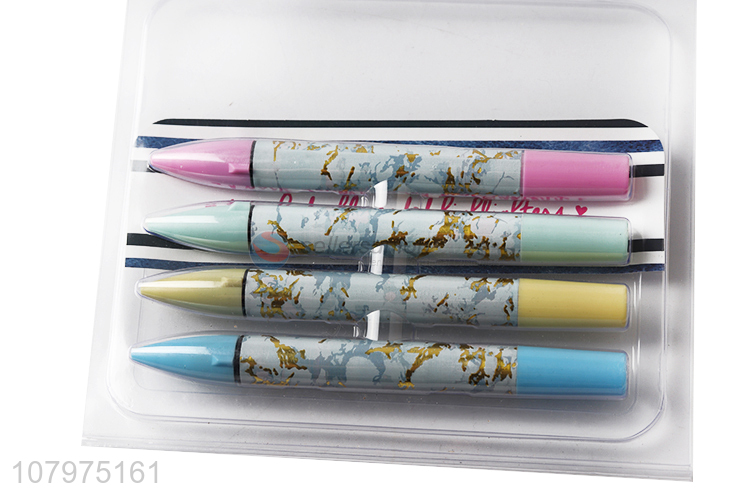 Factory Supplies 4 Pieces Double-Headed Highlighter Fashion Stationery