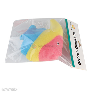 China imports 3d fish shape shower sponge children bath sponge