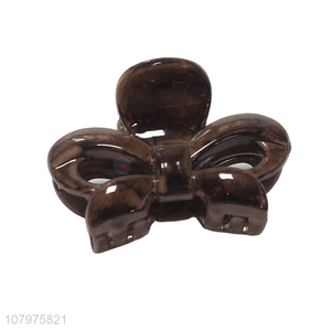 Hot selling brown plastic durable women hair claw clips wholesale