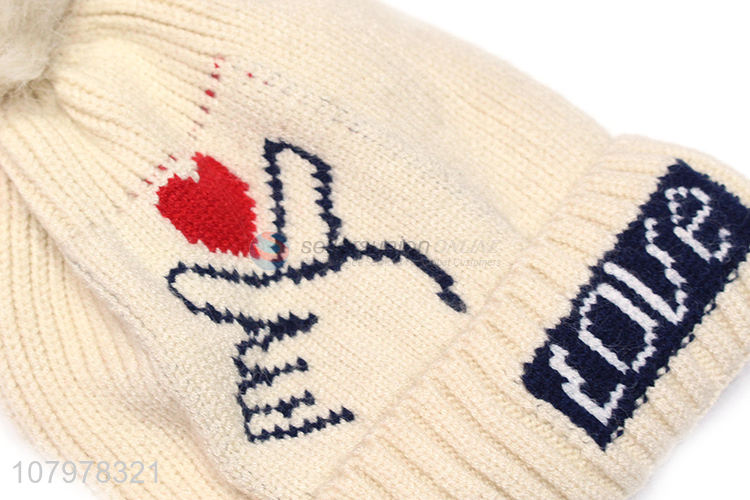 Wholesale children fashion beanies winter warm soft knitted ski skull cap
