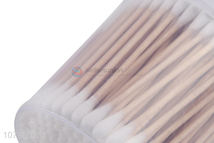 Top selling cleaning makeup wooden stick disposable cotton swabs