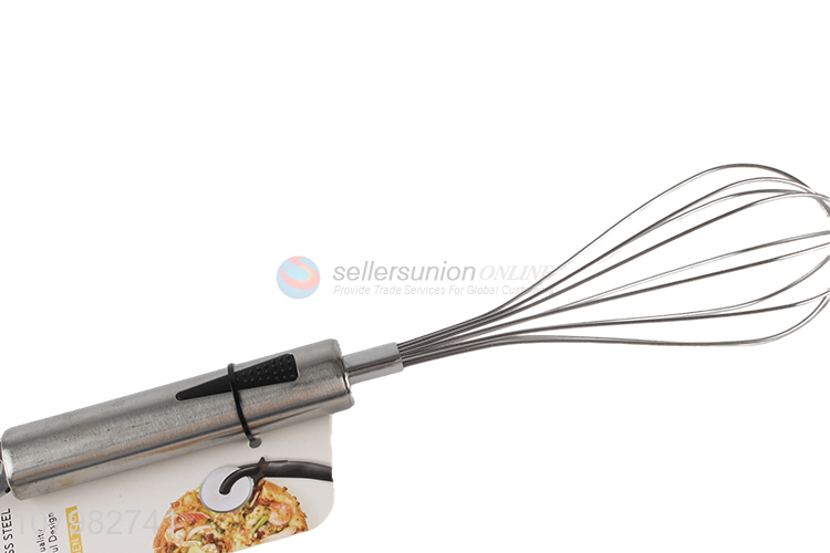 Yiwu Market Wholesale Silver Stainless Steel Manual Whisk for Baking