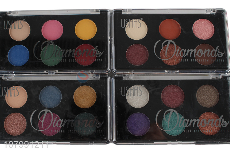 High Quality 6 Color Rectangle Makeup Eyeshadow Palette