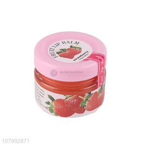 Good selling creative strawberry fruit lip balm with top quality