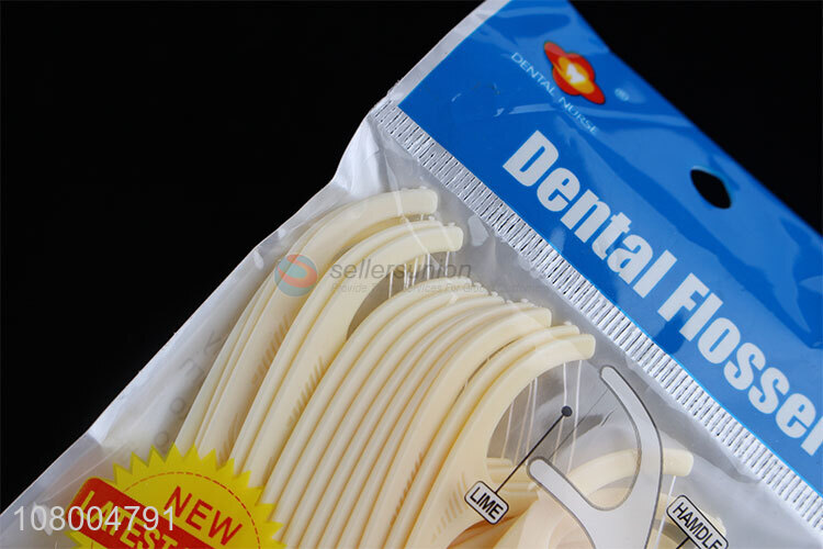 Good quality plastic dental floss portable cleaning toothpick for sale