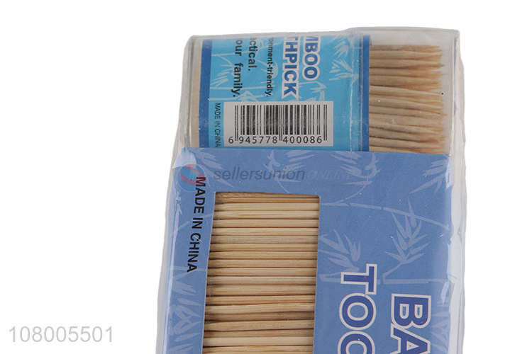 Wholesale double-headed boxed toothpicks for kitchen fruit toothpicks