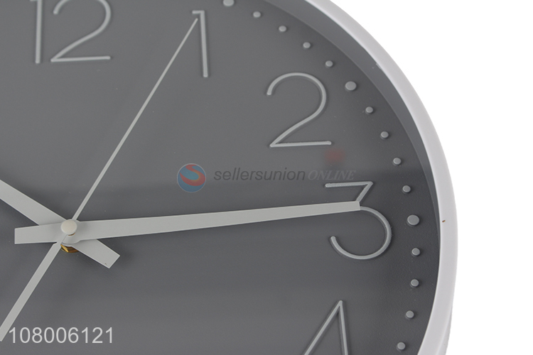 Best seller white simple wall clock silent clock for wholesale