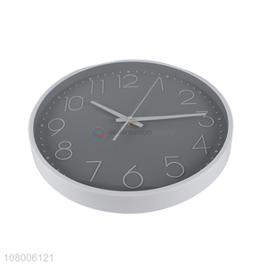 Best seller white simple wall clock silent clock for wholesale