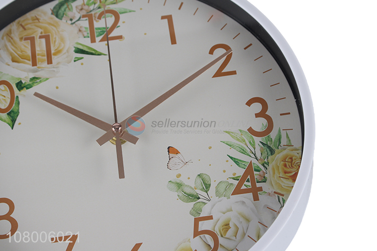 Low price wholesale white simple craft wall clock for living room