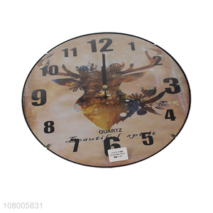 Yiwu wholesale printing glass wall clock creative crafts clock